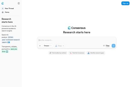 Consensus学术AI搜索引擎